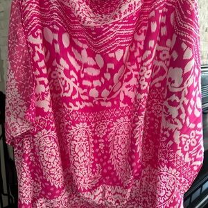 Pink and White Patterned Dress